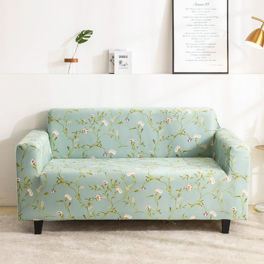KrsnaDecor Exclusive Stretchable Sofa Cover - Pastel Green
